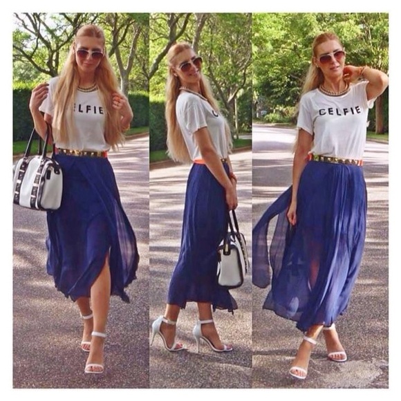 🧡 NEON ORANGE GOLD PLATE STUDDED STRETCHY BELT! - Picture 4 of 14